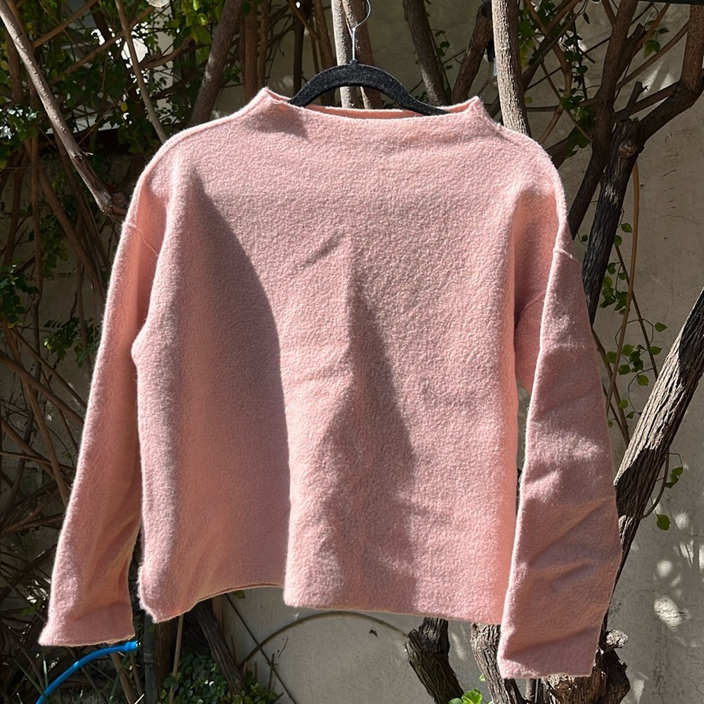 Eileen Fisher Pink Cowl Neck Sweater